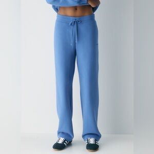 Aritzia TNA Sweatfleece Cozy Fleece Boyfriend Pant - French Blue - S